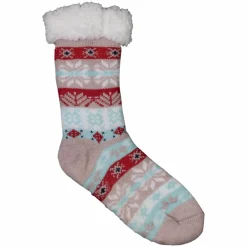 Best Anyway Dame Strømper m. fleece - Lyserød m. Mint