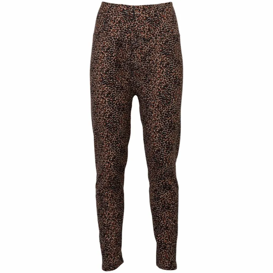 Sale Anyway Dame Termoleggings m. fleece - Lys Leopard