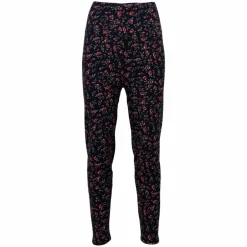 Clearance Anyway Dame Termoleggings m. fleece - Navy/Rød blomst