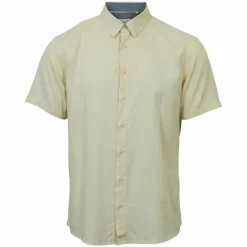 Best Blend Bobby Herre Kortærmet skjorte i hørmix - Bleached Sand