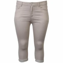 Outlet BS Jeans Dame Capri Plus Size - Beige