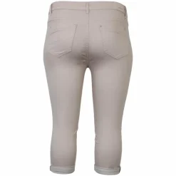 Outlet BS Jeans Dame Capri Plus Size - Beige