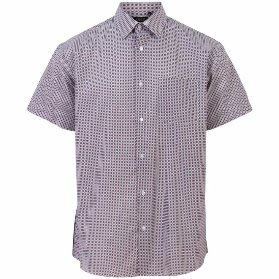 Clearance Carnét Ash Herre Kortærmet skjorte - Navy