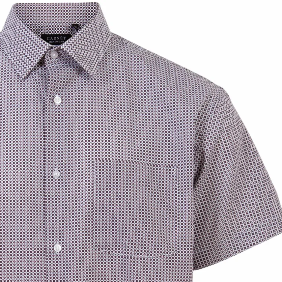 Clearance Carnét Ash Herre Kortærmet skjorte - Navy