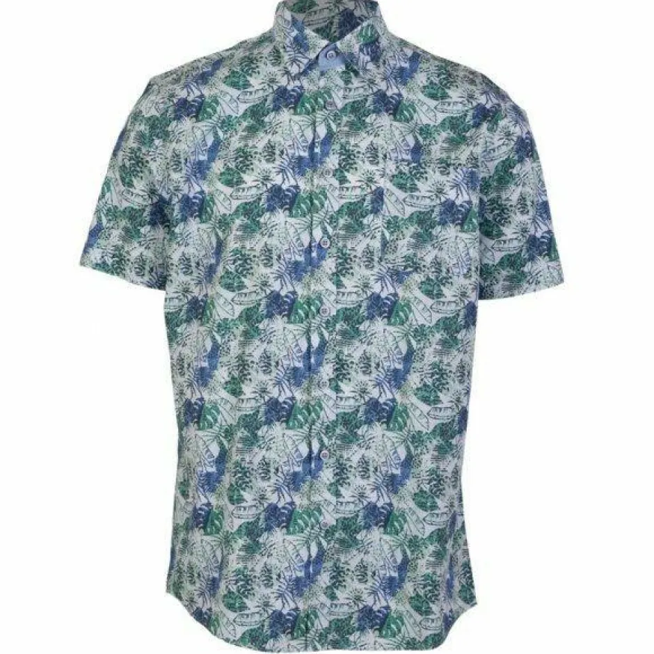 New Carnét Herre Kortærmet skjorte - Green