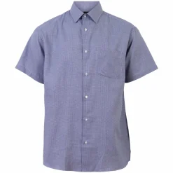 Online Carnét Oak Herre Kortærmet skjorte Plus Size - Navy Check