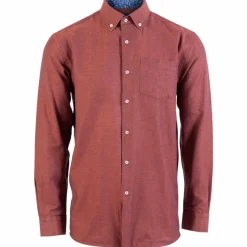 Sale Carnét Samre Herre Skjorte - Orange Rust