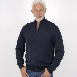 Sale Carnét Stone Herre Cardigan - Dark Navy Mix