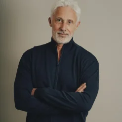 Sale Carnét Stone Herre Cardigan - Dark Navy Mix