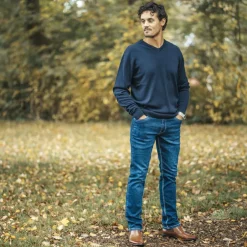 Best Carnét Stone Herre Striktrøje - Dark Navy Mix