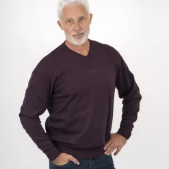 Online Carnét Stone Herre Striktrøje - Plum Mix