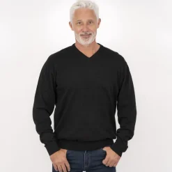 Best Carnét Stone Herre Striktrøje - Jet Black