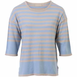 Best Cassiopeia Dame Bluse Plus Size - Blue Combi