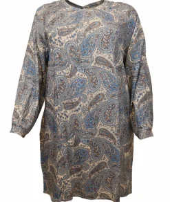 New Cassiopeia Dame Kjole Plus Size - Blue Combi