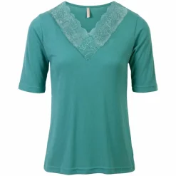 Outlet Cassiopeia Lacara Dame Bluse Plus Size - Jade Green
