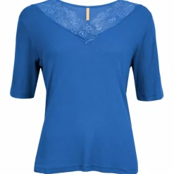 Discount Cassiopeia Lacara Dame Bluse Plus Size - Fresh Blue
