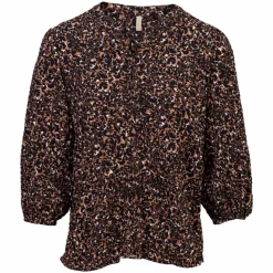 Outlet Cassiopeia Rubetta Dame Skjorte Plus Size - Brown Combi