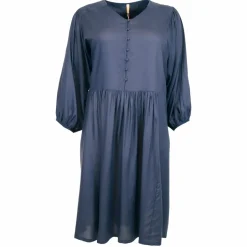Outlet Cassiopeia Sivanna Dame Kjole Plus Size - Navy