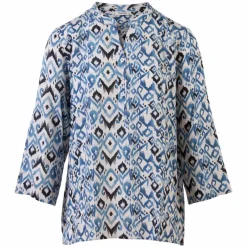 Best ChaCha Dame Bluse - Blue Combi