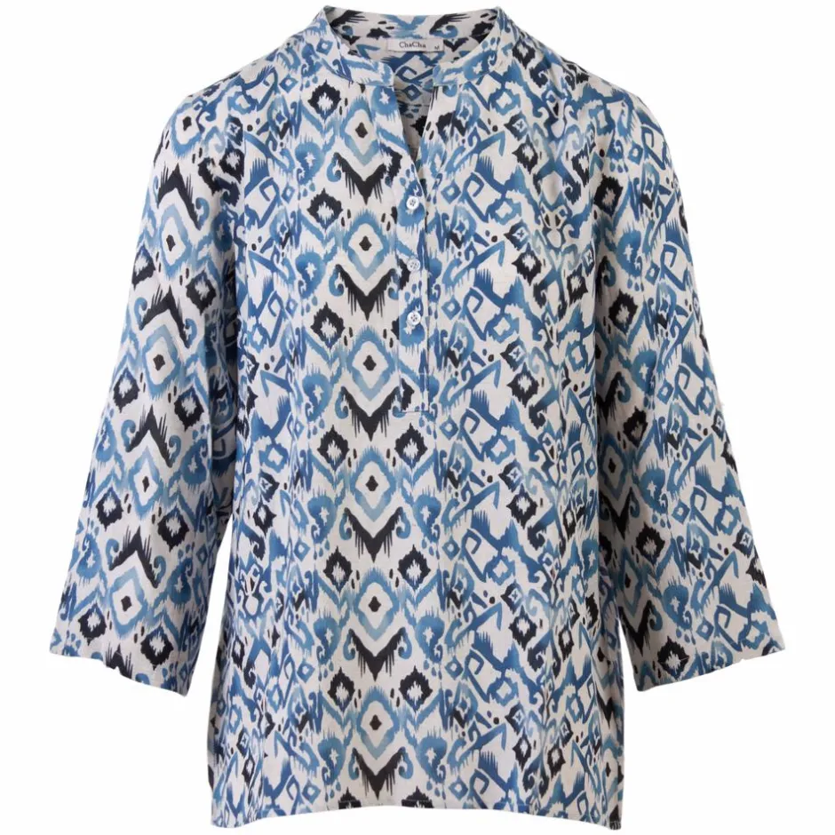 Best ChaCha Dame Bluse - Blue Combi