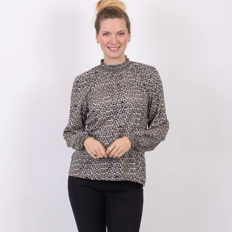 Best ChaCha Dame Bluse - Grey/Black