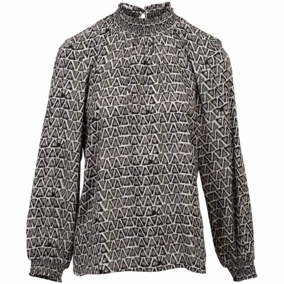 Best ChaCha Dame Bluse - Grey/Black