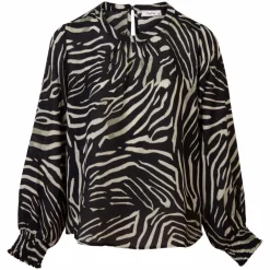 Sale ChaCha Dame Bluse - Print 2 Khaki