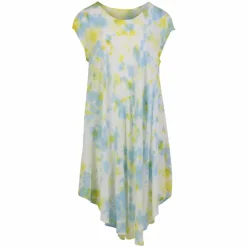 Best ChaCha Dame Kjole - Yellow/White/Light Blue