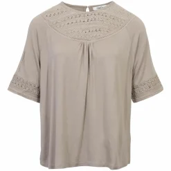 ChaCha Dame Kortærmet bluse - Beige