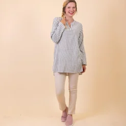 Clearance ChaCha Dame Tunika i hørmix - Khaki