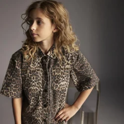 Hot Creamie Pige Kjole - Brown Leo