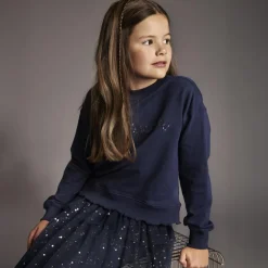 Clearance Creamie Pige Nederdel m. glimmer - Black Iris