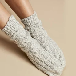 Online Crossbow Dame Strømper i uldmix - Lys Beige