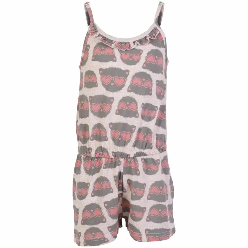 New Crossbow Pige Jumpsuit - Rosa m. hjerter