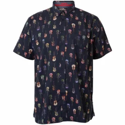 Clearance D555 Barratt Herre Kortærmet skjorte Plus Size - Navy