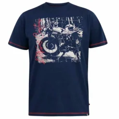 Outlet D555 Bronson Herre T-shirt Plus Size - Navy