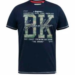 Discount D555 Hardwick Herre T-shirt Plus Size - Navy