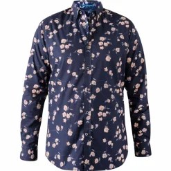 New D555 Herre Skjorte Plus Size - Navy
