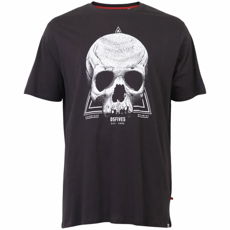 New D555 Hucknall Herre T-shirt - Washed Black