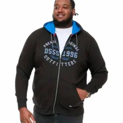 New D555 Lingard Herre Hættetrøje Plus Size - Black