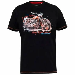 New D555 Lorne Herre T-shirt Plus Size - Washed Black