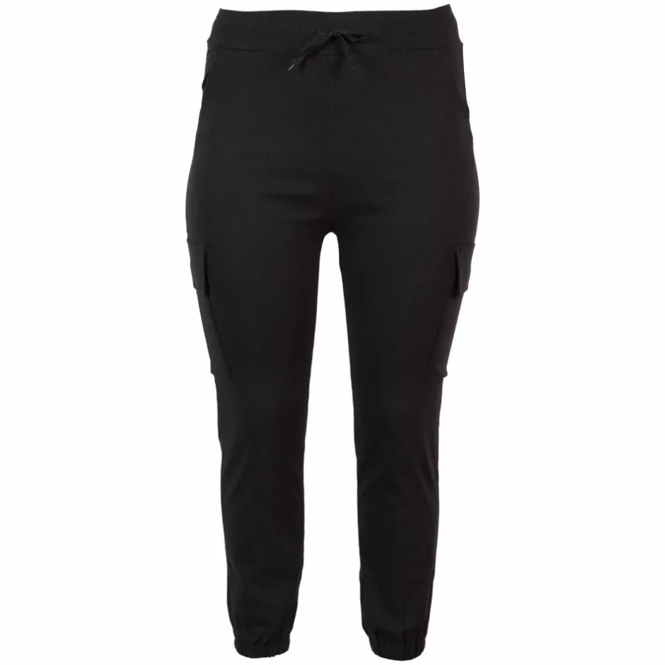 Clearance NN Dame Cargobukser Plus Size - Sort