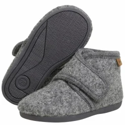 Best En Fant Børne Hjemmesko i uld - Dark Gray Melange