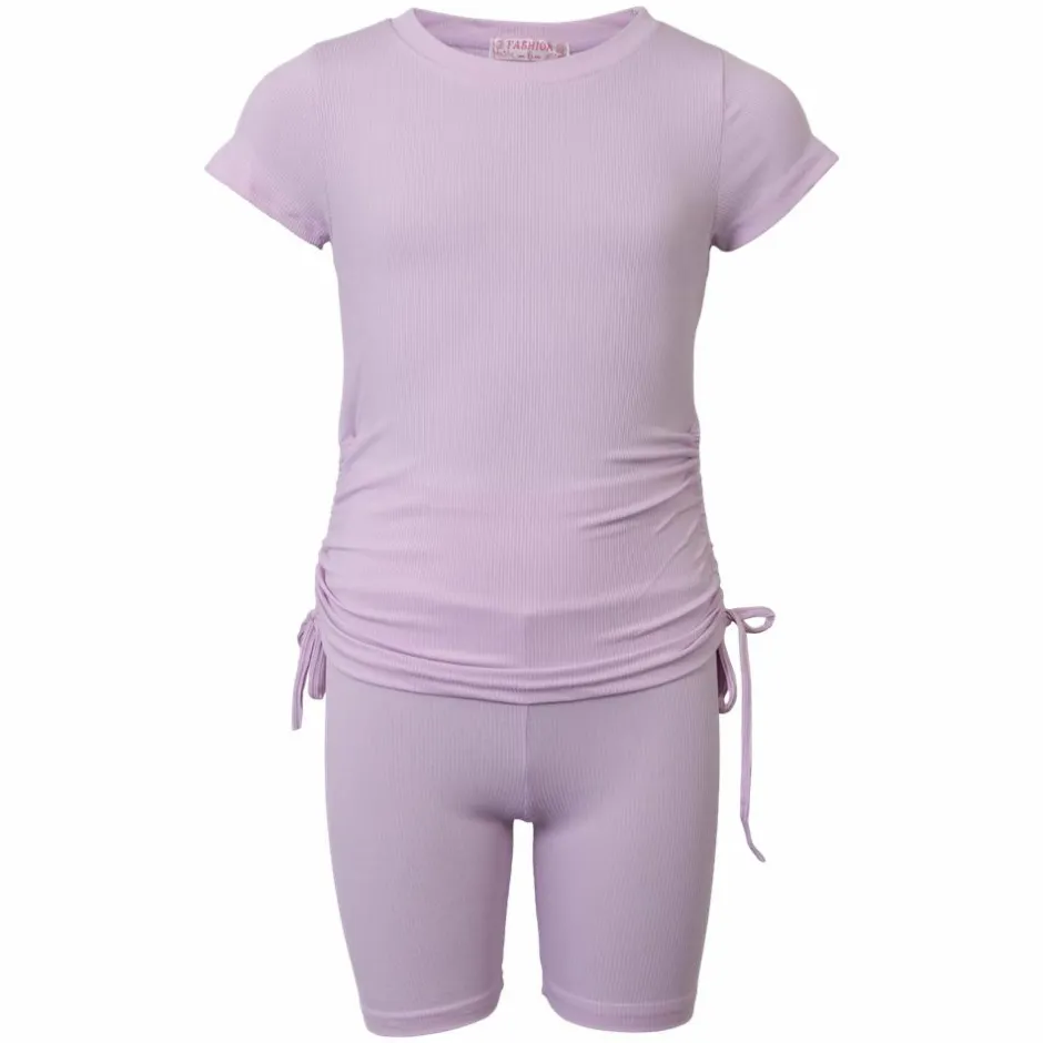 Fashion Pige Shortssæt - Purple
