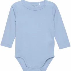 Clearance Fixoni Baby Body i økologisk bomuld - Ashley Blue
