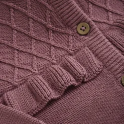Fixoni Baby Cardigan i økologisk bomuld - Wistful Mauve