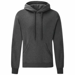 Discount Fruit of the loom Unisex Hættetrøje - Dark Heather Grey