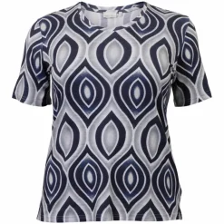 Sale Gabriella K. Dame T-shirt - Navy Comb