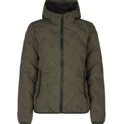 Clearance GEYSER by ID Quilted Dame Vinterjakke - Oliven melange