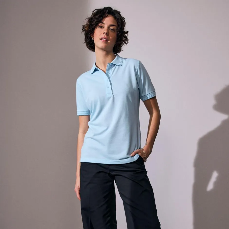 ID Dame Polo - Lys Blå